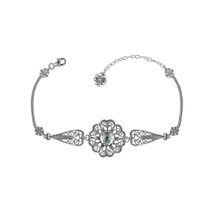 Filigranist Jewelry - Wholesale Link & Chain Bracelet - Sterling Silver Clover Flower Woman Link Bracelet3