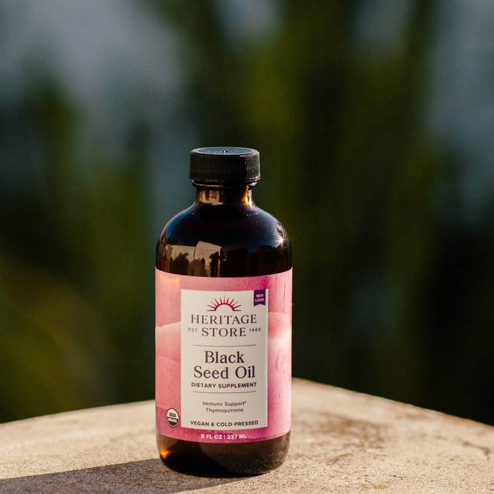 Heritage Store - Wholesale Oral Supplement/Vitamin - Black Seed Oil, Organic 8 oz/16 oz5