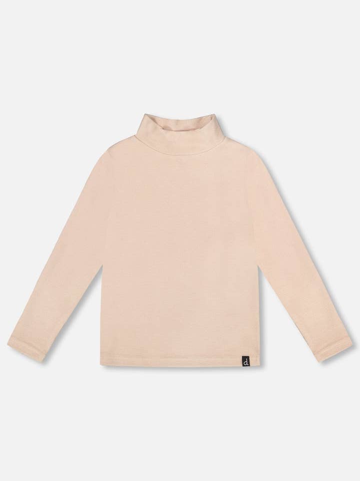 Top de Gola Alta Canelada Super Suave Caramelo Claro por atacado de Deux par Deux