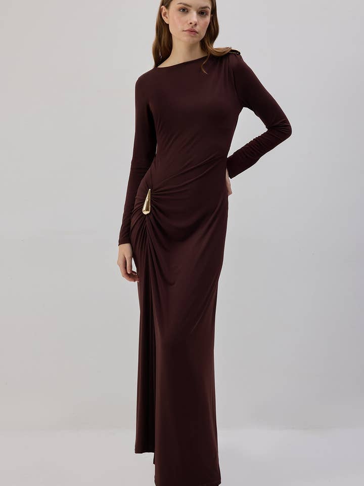 VESTIDO MAXI CON HEBILLA para venta al por mayor de Touché Privé