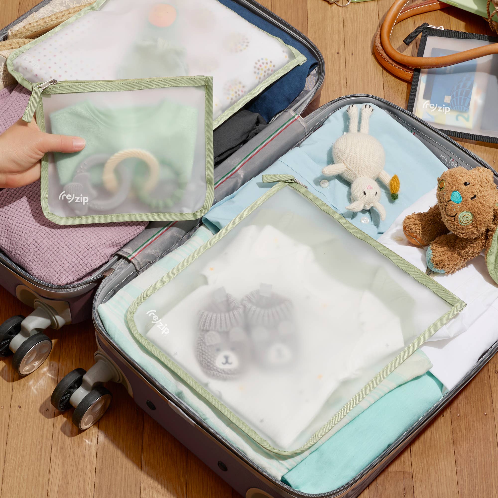 Rezip Co. - Vente Sachet de conservation/film alimentaire - Sacs de rangement réutilisables à fermeture éclair - Grands - Lot de 28