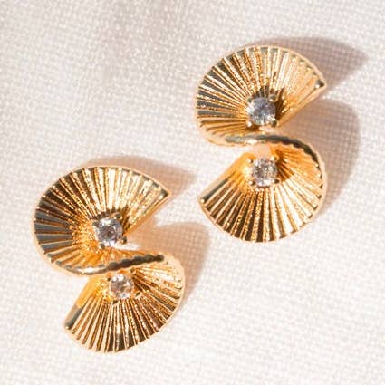 Art Deco Fan Studs for wholesale by Covet
