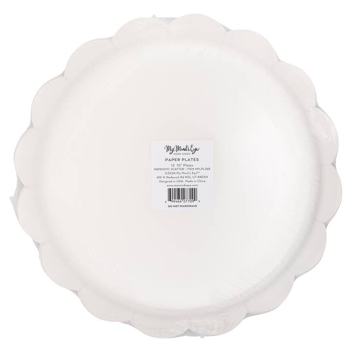 My Mind’s Eye - Wholesale Disposable Plate - PLPL368 - Patriotic Scatter Paper Plate