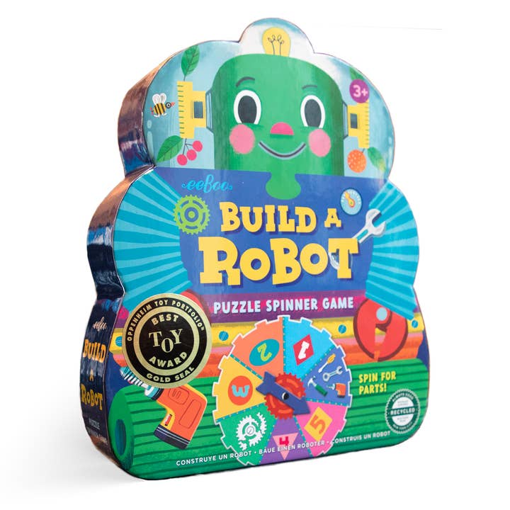Build A Robot Shaped Box Spinner Game for wholesale by eeBoo