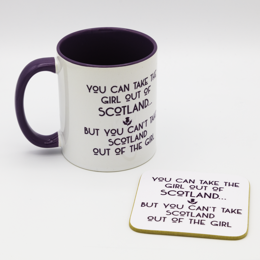 Spindrift Designs - Wholesale Coffee Mug - You Can Take The Girl Out of Scotland... Ceramic Mug2