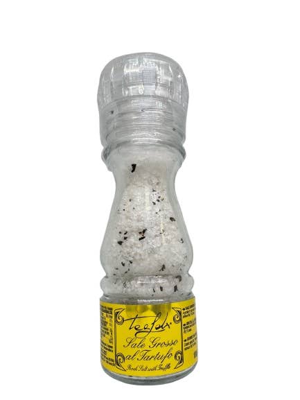 Coarse Truffle Salt with Grinder 100g for wholesale by ANTICO PASTIFICIO TEALDI SRL (Tealdi)