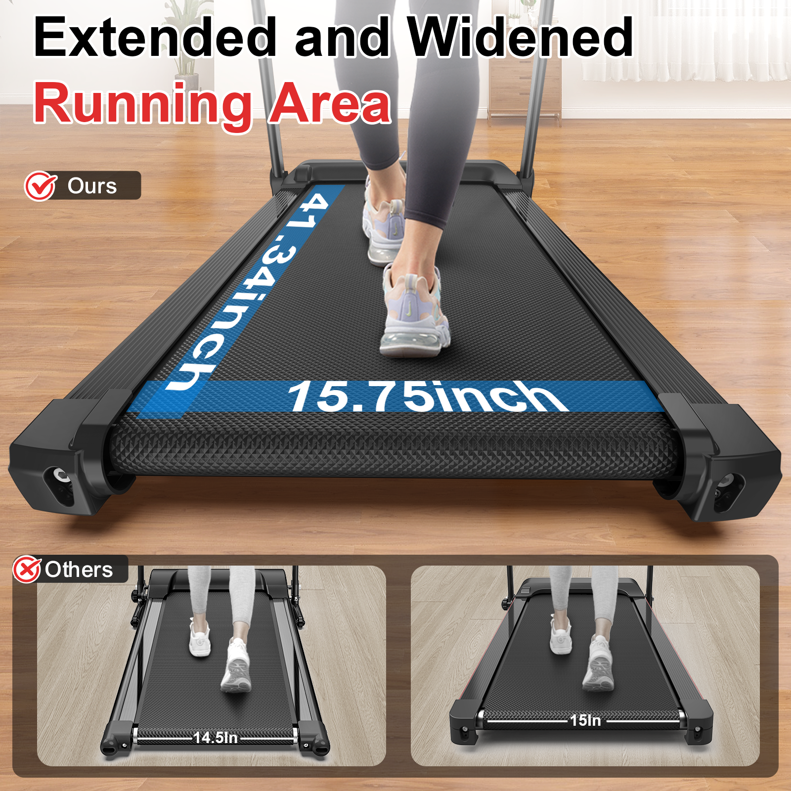39F Inc. - Vente Équipement de fitness - Tapis de marche portable - Capacité de 120 kg, écran LED5