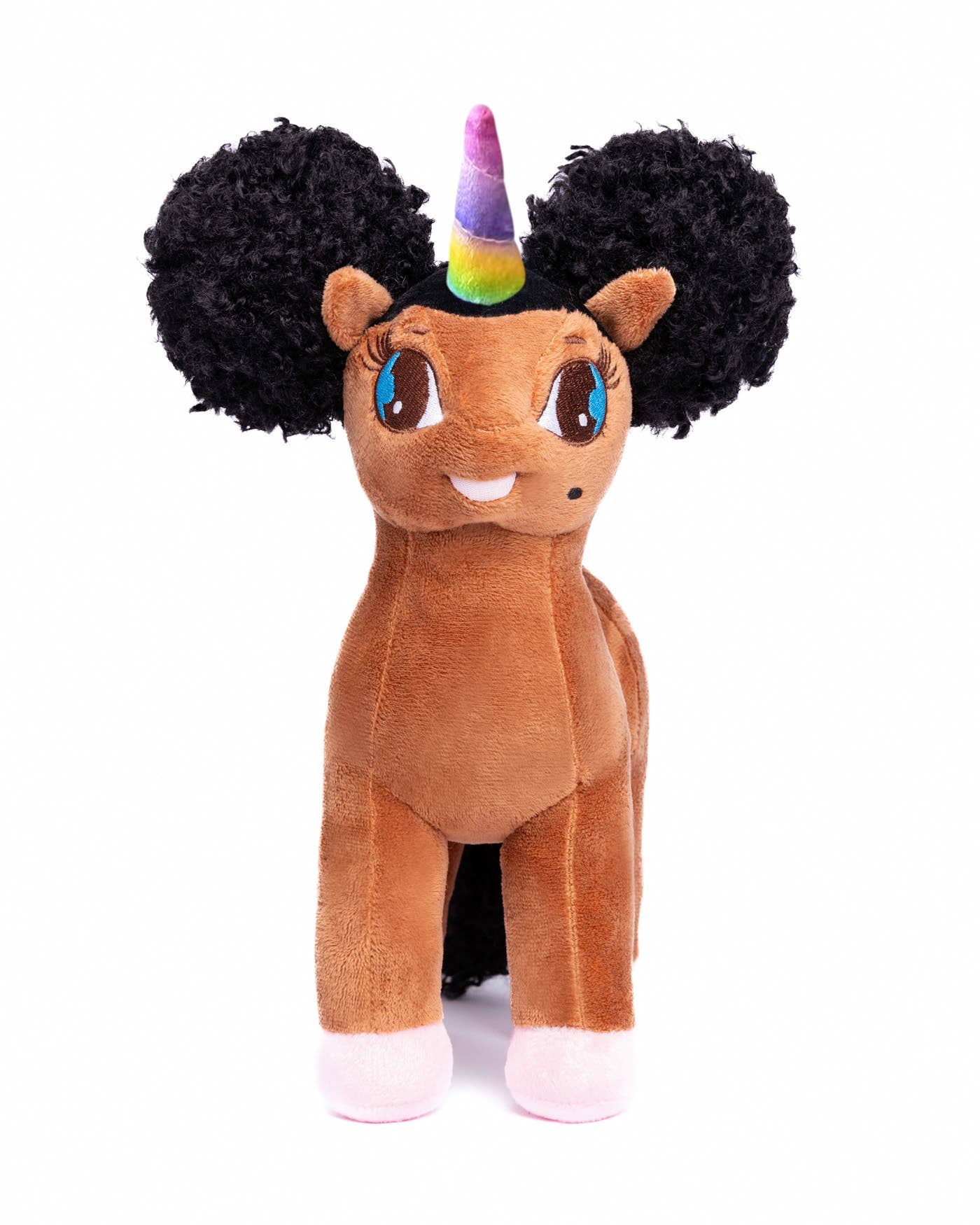 YOUnicorn Kidz - Wholesale Knuffels - Kinderen en baby - Tiffany, eenhoorn knuffel met afrotrekjes - 12 inch