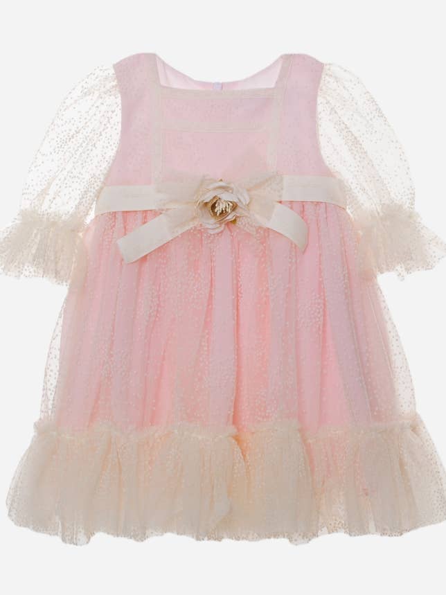 Pigekjole i ecru tyl for engroshandel hos Patachou