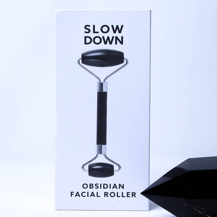 Obsidian Facial Roller for wholesale by Slow Down Self Care