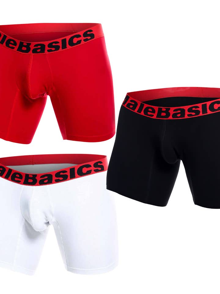 MaleBasics 3-Pack Boxer Brief Multi for wholesale by Malebasics Underwear