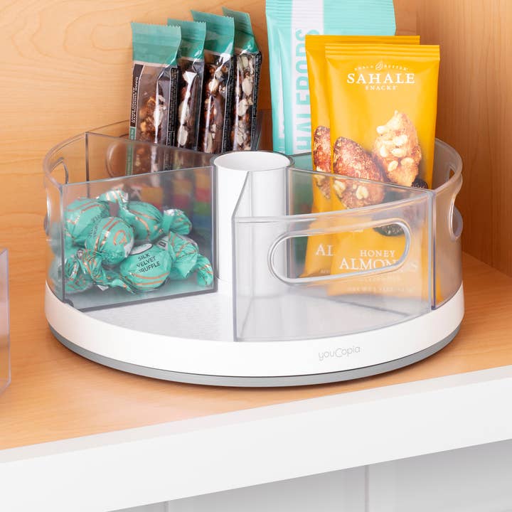 Crazy Susan® Turntable Organizer with 6 Bins for wholesale by YouCopia