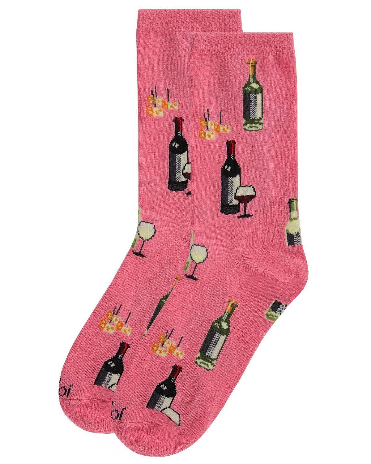 Infinity Classics International Inc. - Wholesale Socks - Women's - MeMoi Wine and Cheese Bamboo Blend Crew Socks9