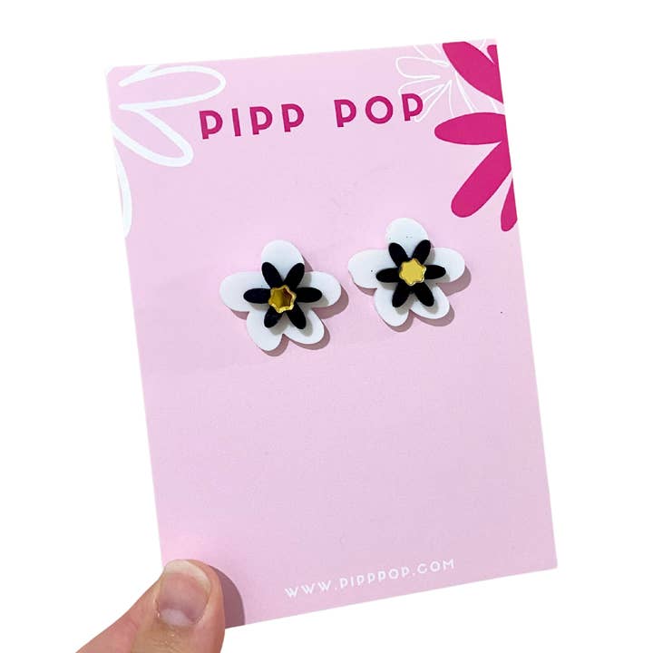 Pipp Pop - Wholesale Stud/Post Earrings - Jessie Flower Studs - 12 Colours Available4