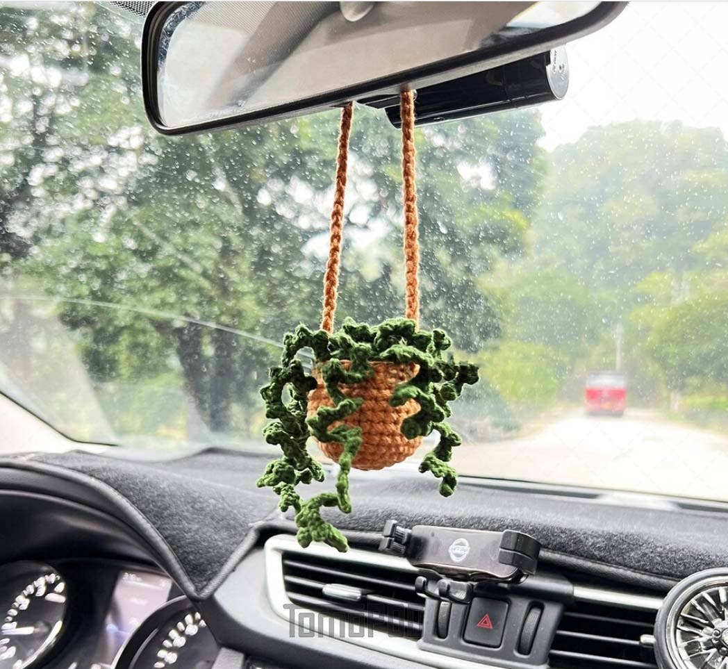 TOMOPOD LLC - Wholesale Car Decorative Charm - Unisex - Crochet Car Plant Hanging Decor, Crochet Hanging Vine Lover5
