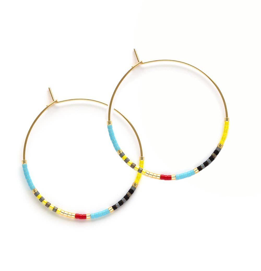 Amano Studio - Wholesale Hoop Earrings - Japanese Seed Bead Hoops- multiple colorways1