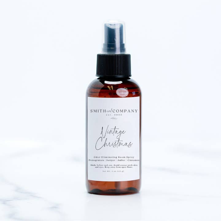 Smith and Company Candles - Wholesale Room & Linen Spray - Vintage Christmas | NEW Odor Eliminating Room Spray