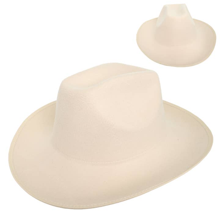 SP Sophia Collection - Wholesale Cowboy Hat - Women's - Fashion Western Felt Wide up Brim Cowboy Hat