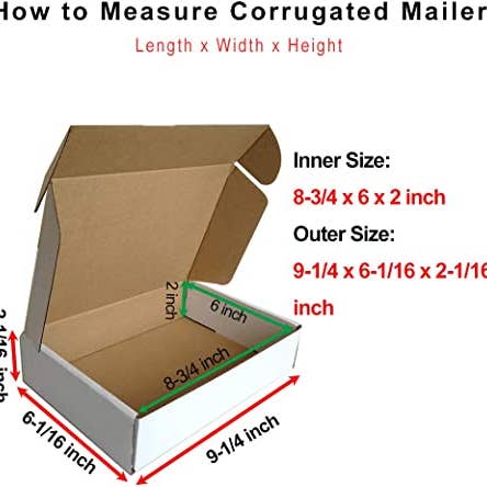 Corrugated Mailers Boxes White (Pack of 50) for wholesale on Faire