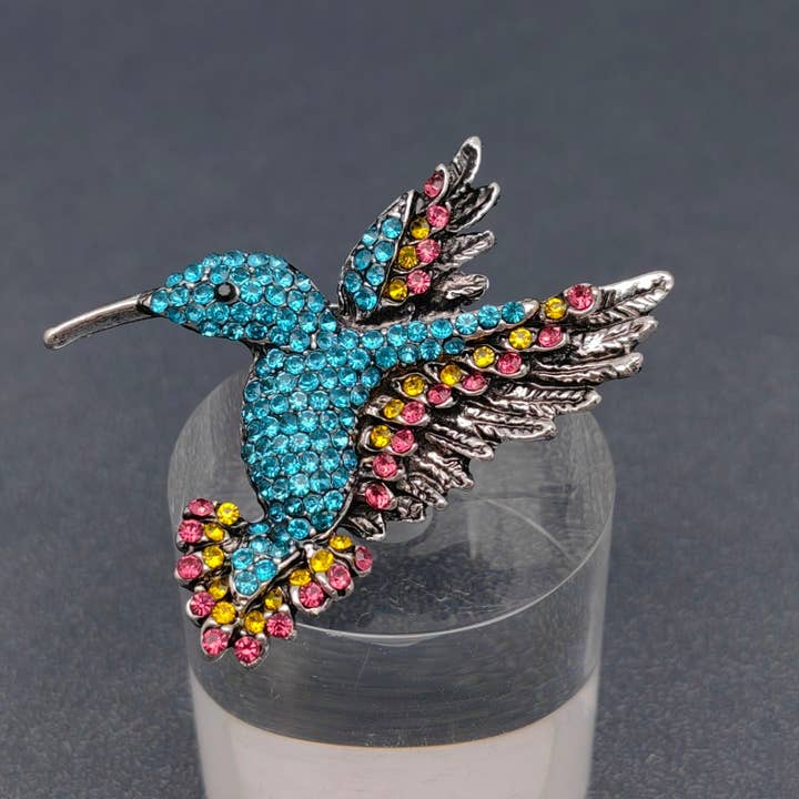 Mio Queena - Wholesale Brooch - Multi-color Rhinestone Hummingbird Brooch1