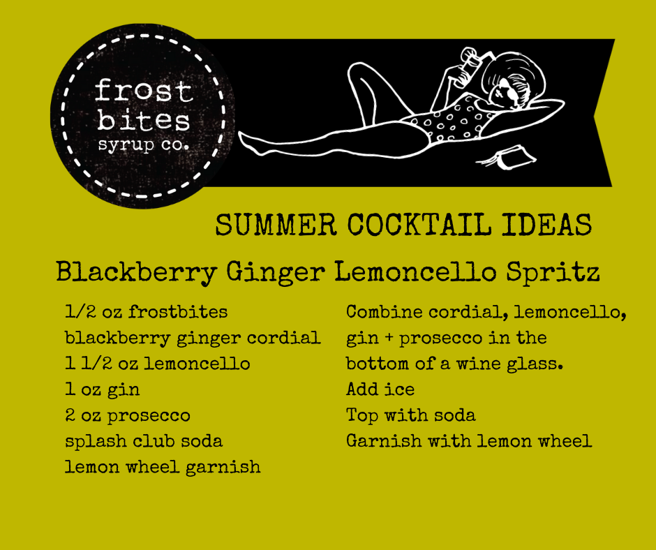 Frostbites Syrup Co - Vente Mélange/sirop pour cocktails - Gingembre mûre2