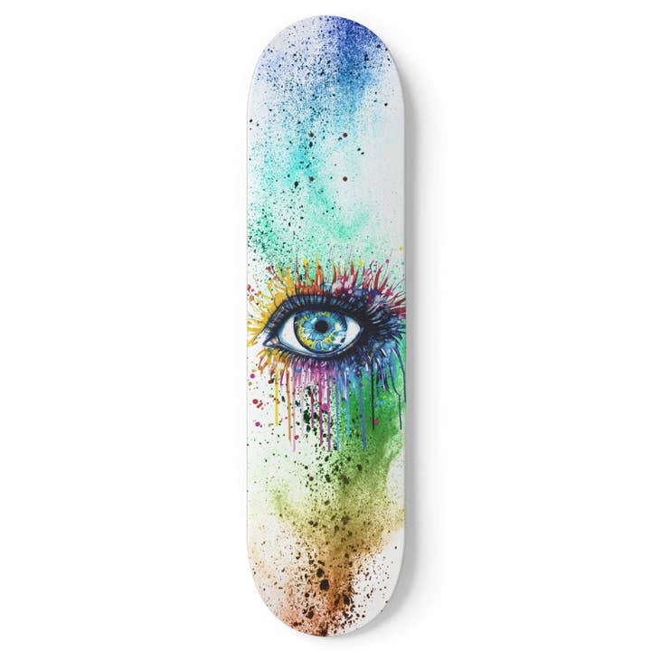 Rainbow Eye Art | 1 Skateboard Art for wholesale by SkateboardArtsy