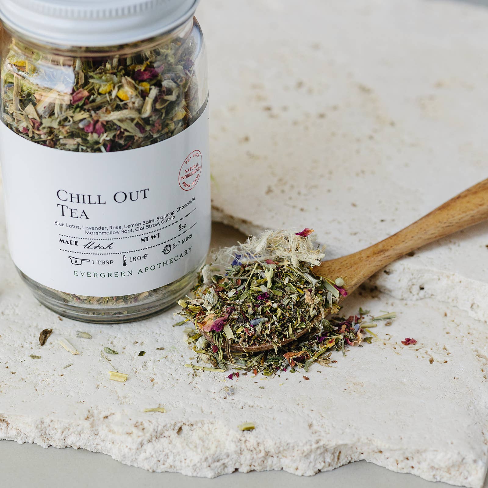 Evergreen Apothecary - Wholesale Loose Tea - Chill Out Tea - with Blue Lotus, 8oz7