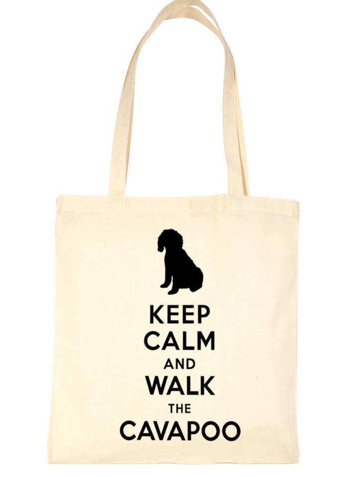 Borsa da shopping «Keep Calm and Walk The Cavapoo Dog Lover» per tutta la vita per la vendita all'ingrosso da parte di Print4U