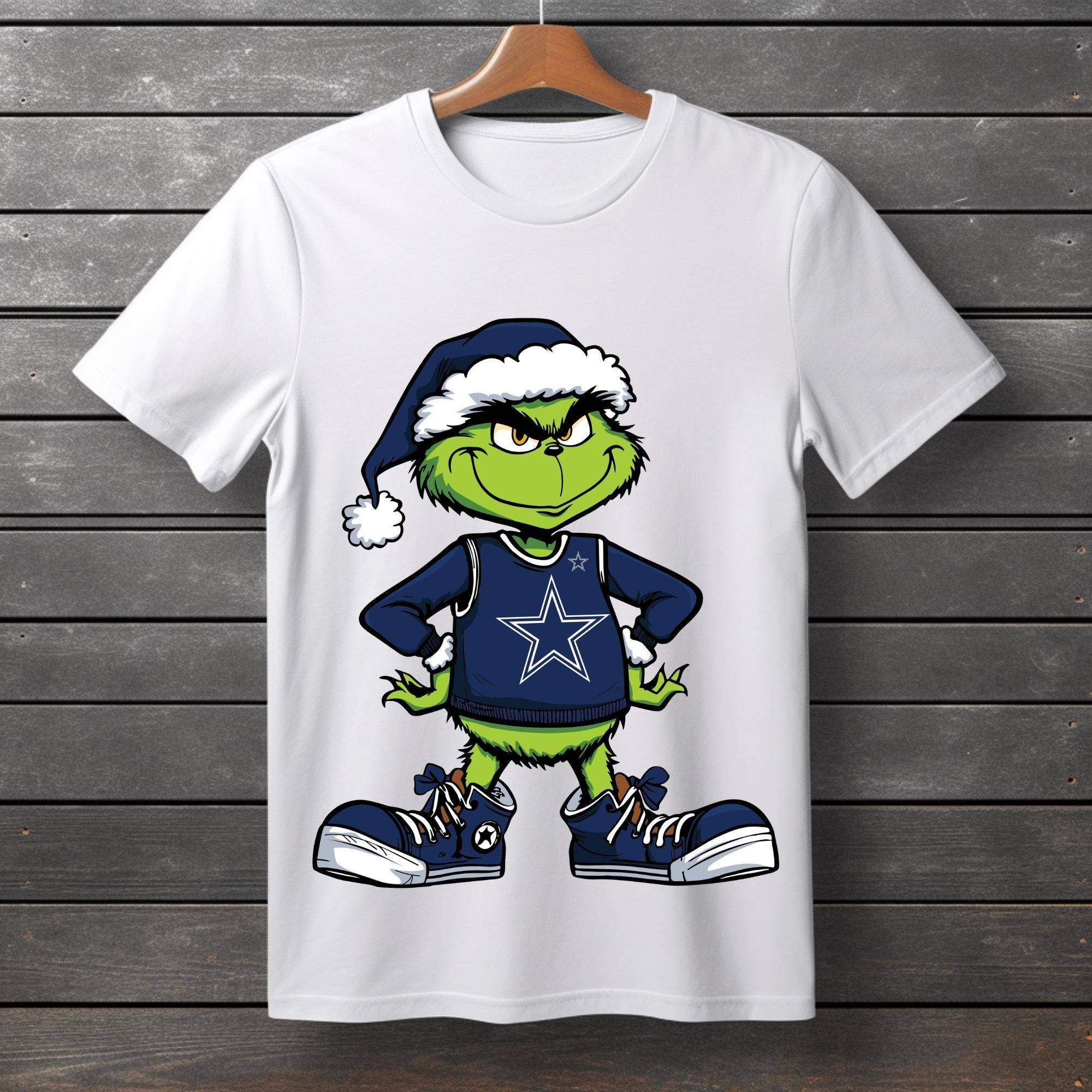 TheKingShirt - Wholesale Graphic Sweatshirt - Women's - Dallas Cowboys Christmas Shirt Grinch Football Nfl0
