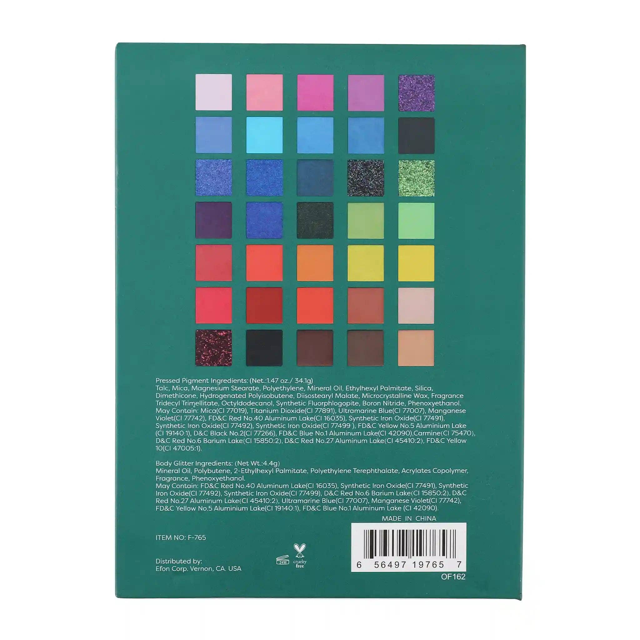 Efon International Corp. – wholesale Ögonskuggepalett – Rio De Janeiro| 35 Skugga Duo-Finish Ögonskuggspalett7