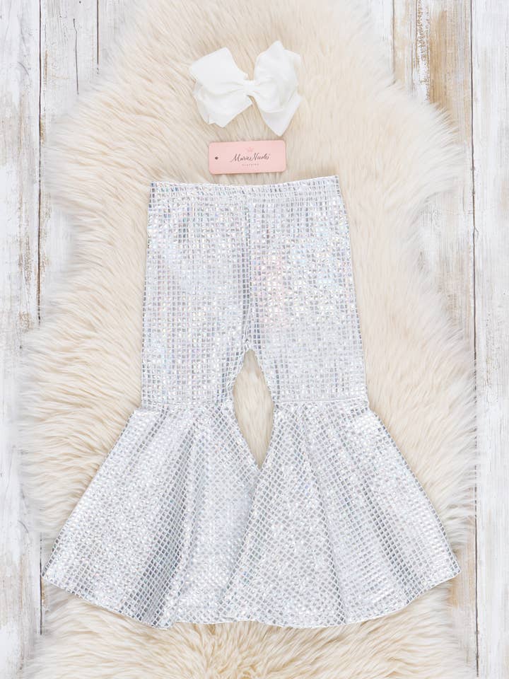Marie Nicole Clothing - Wholesale Pants - Kids - Silver Bell Bottom Pants