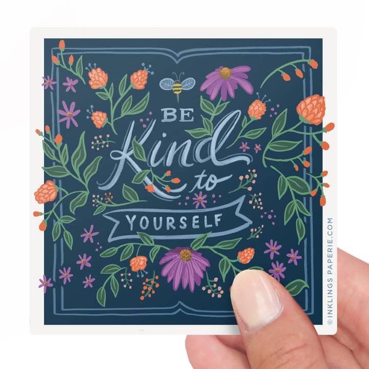 Vinyl Sticker - Be Kind To Yourself for wholesale by Inklings Paperie