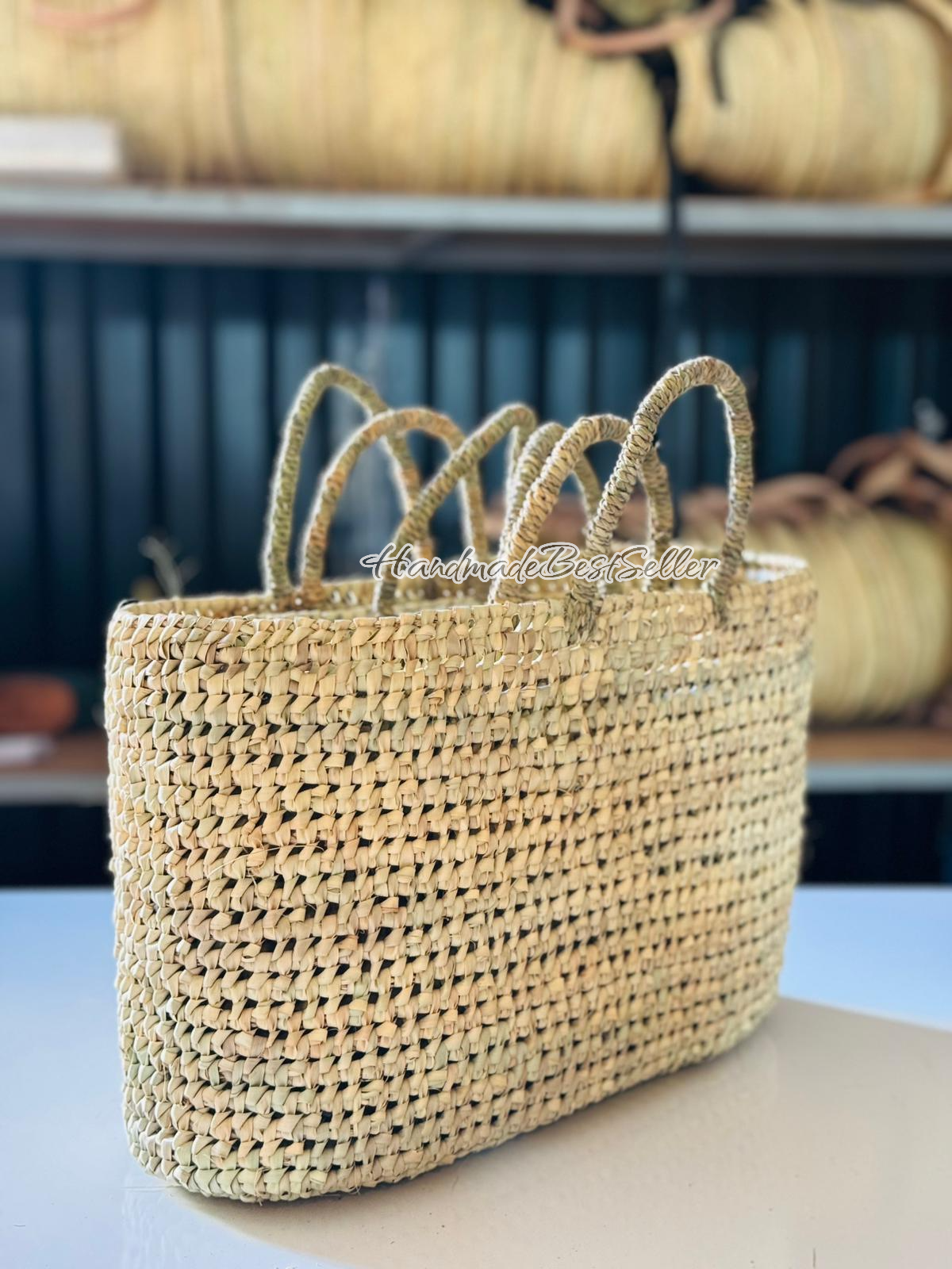 HandmadeBestSeller – wholesale Tote bag – Women's – Handmade Woven Straw Tote Bags – Lightweight and Durable2