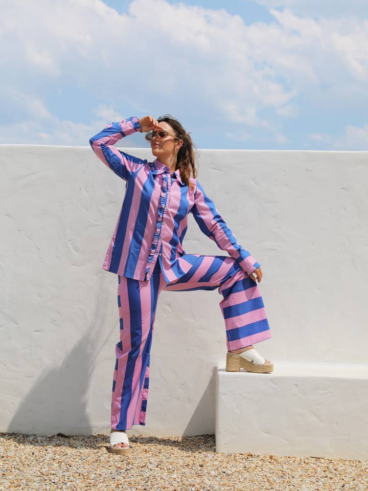 Frank & Dollys - Wholesale Button Down Shirt - Women's - Paloma Shirt - Marino7