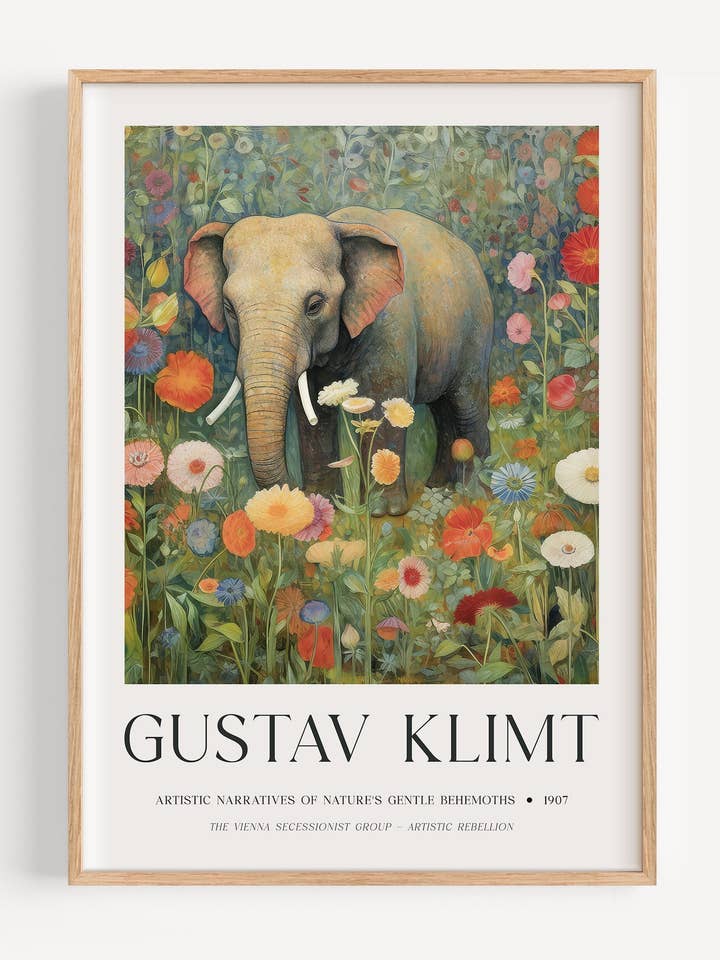 Gustav Klimt Éléphant I47-14 pour la vente par Peardrop Prints