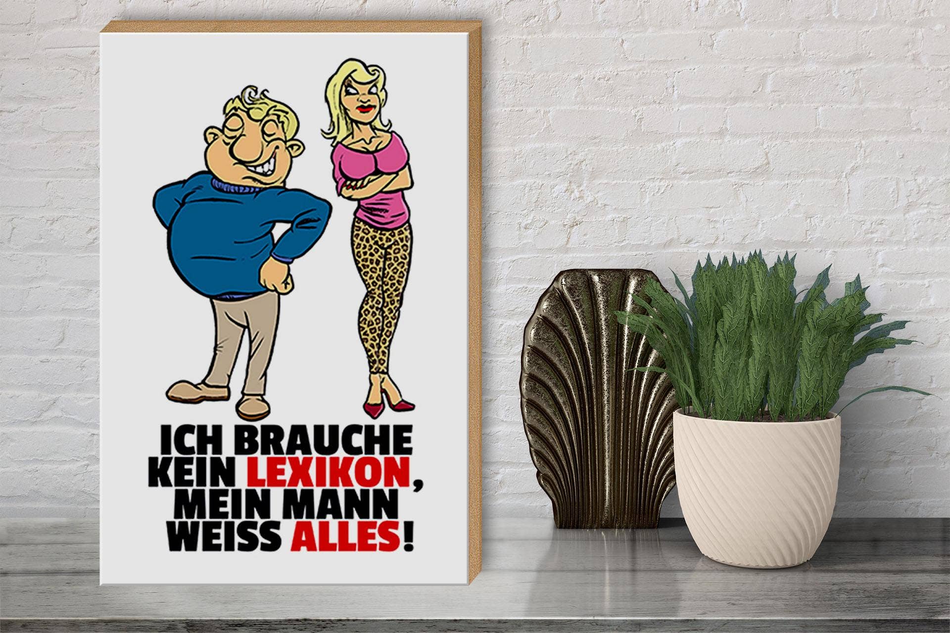 Femer - Wholesale Sign - Wooden sign 30x40cm Don't need a lexicon, man knows everything2