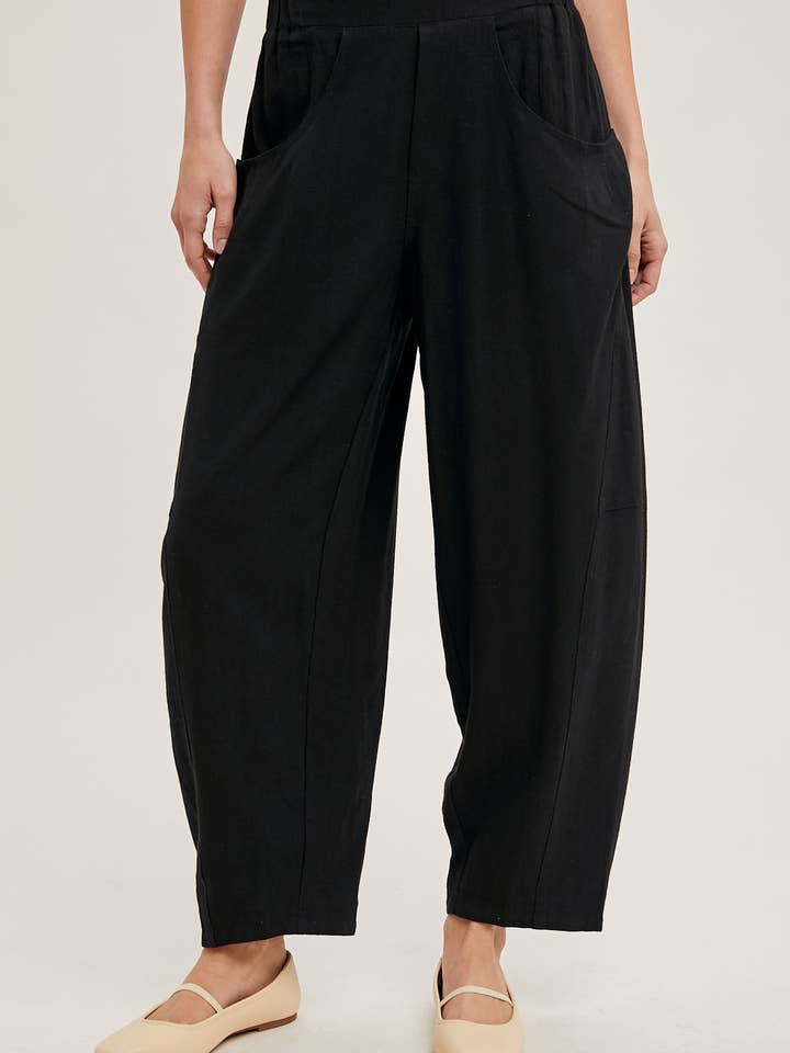 Bluivy - Wholesale Pants - Women's - RELAXED BARREL PANTS WITH POCKETS