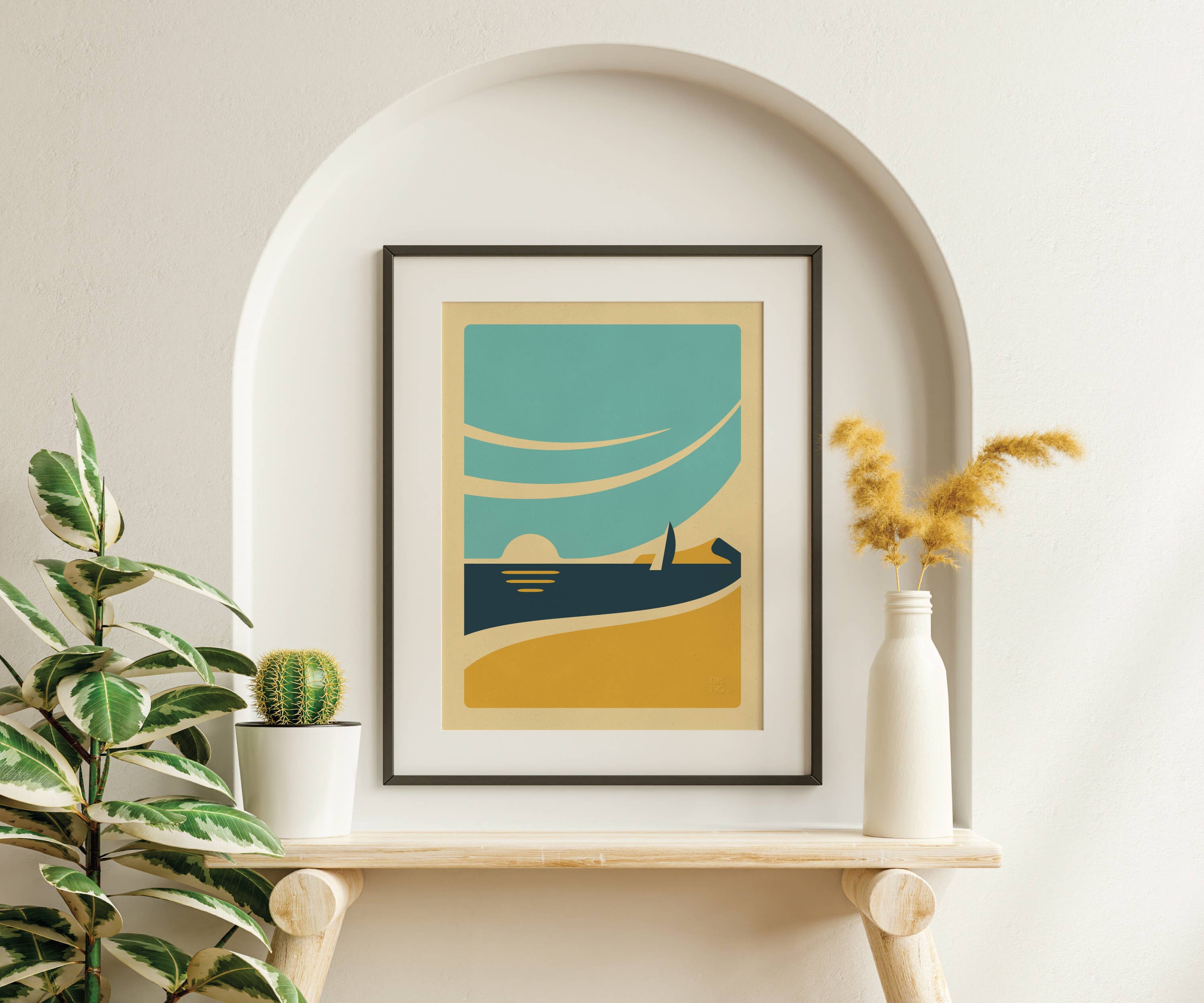 DKNG Studios – wholesale Art print – Horizons: Beach - Three-Color Screen Print1
