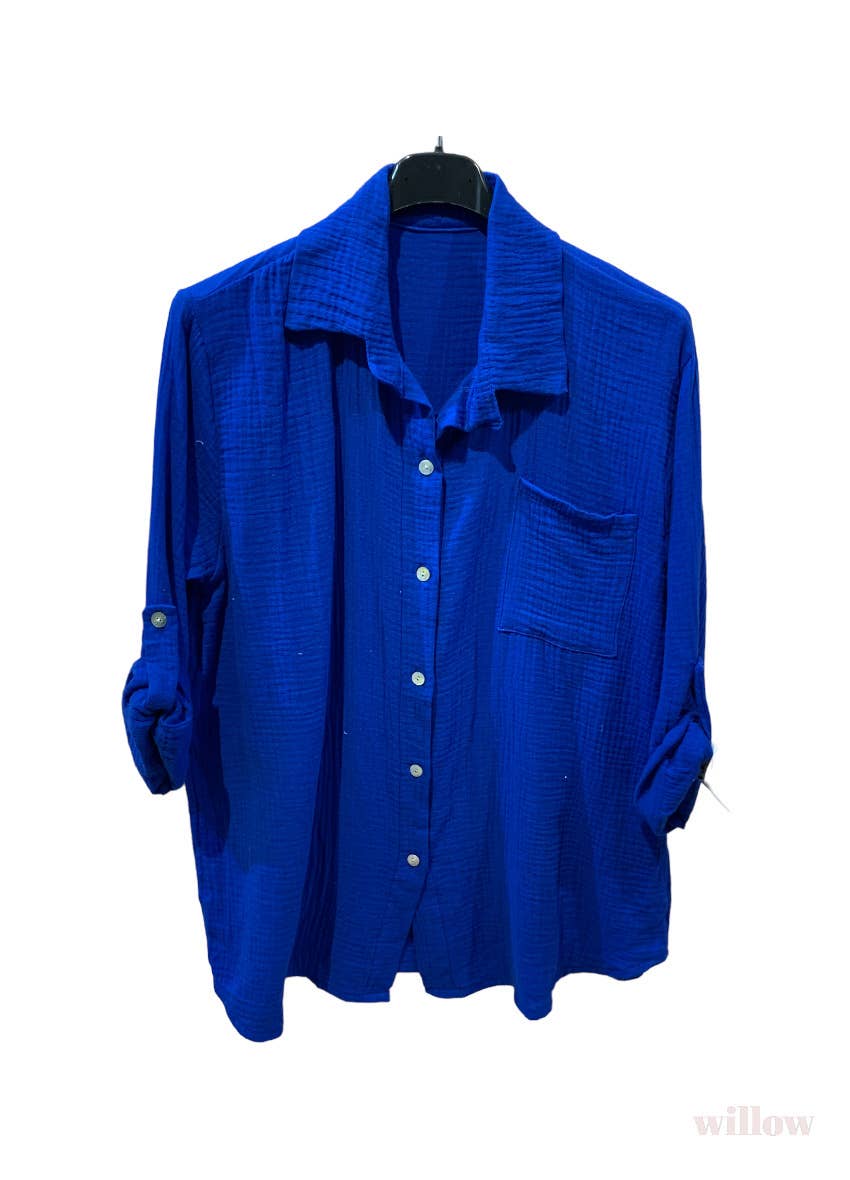 Moonsun - Venta al por mayor Camisa con botones - Mujer - Camisa de algodón batista con botones #527016