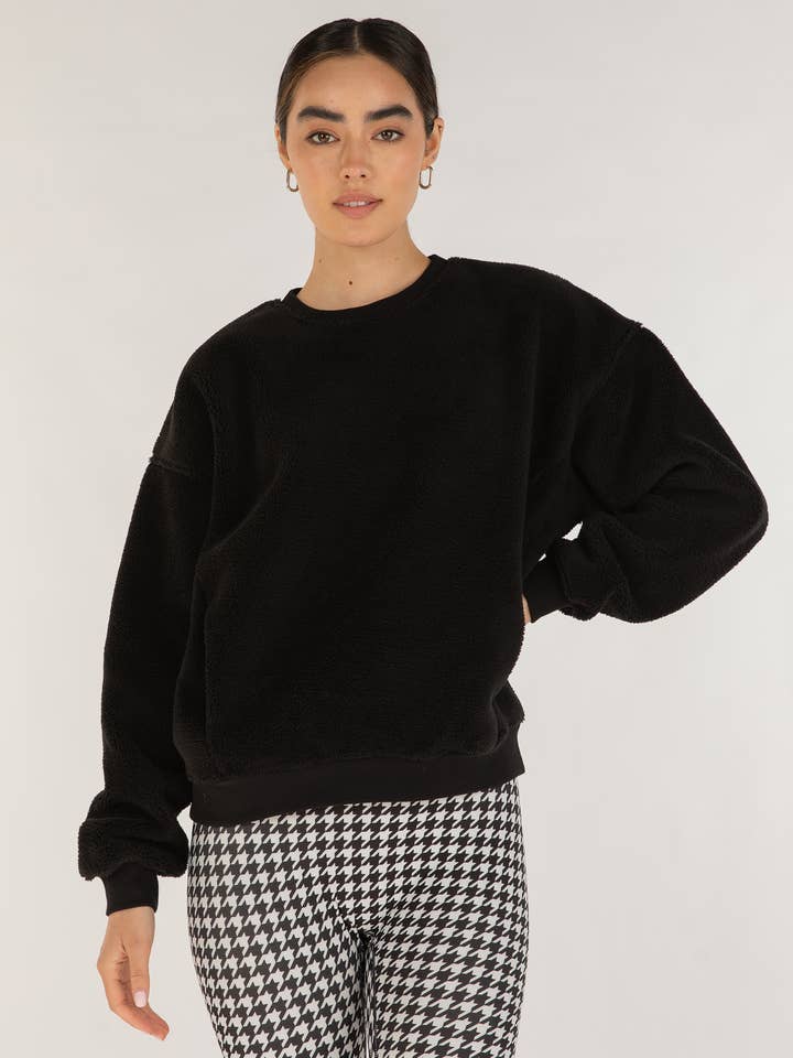 Teddy Sherpa Sweatshirt Micro-Fleece Lined for wholesale by Rebody