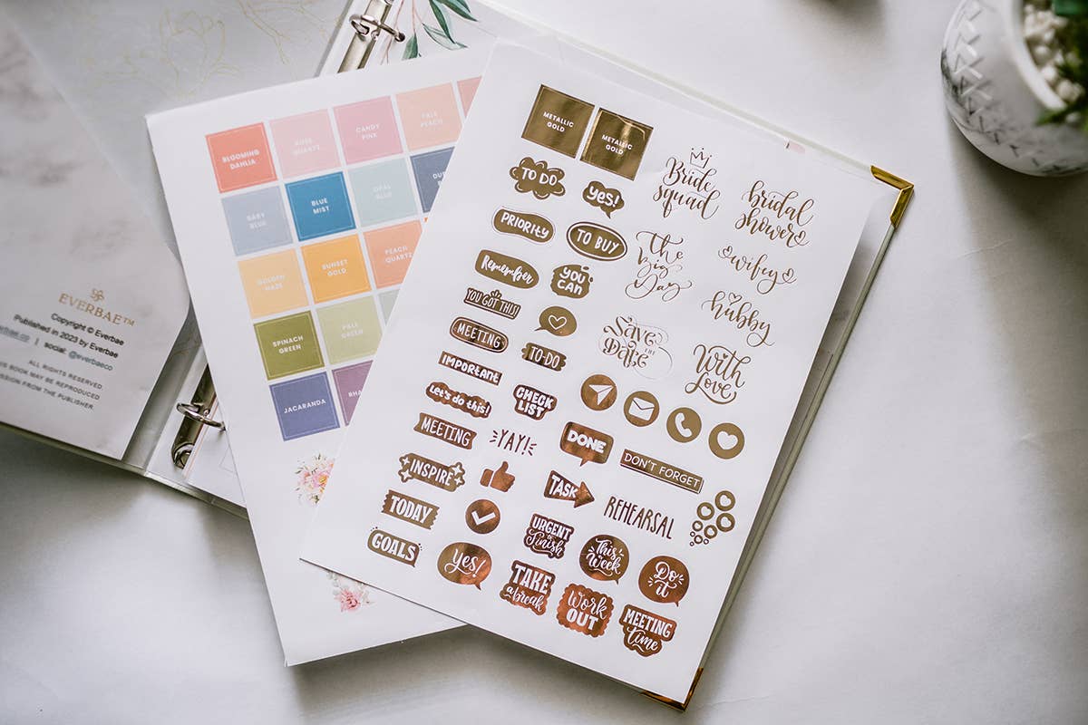 Everbae - Wholesale Planner - Better Together Deluxe 3-Ring Wedding Planner Binder6