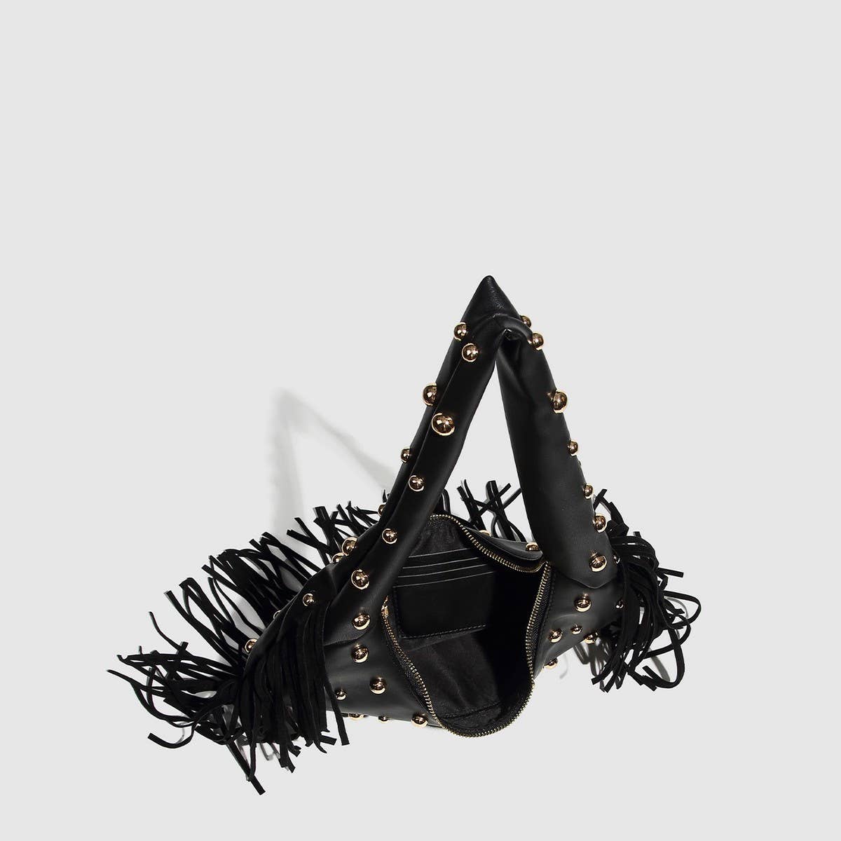 ACCITY - Wholesale Shoulder Bag - Women's - Punk Studded Fringe Shoulder Bag for Women_CWAB56814
