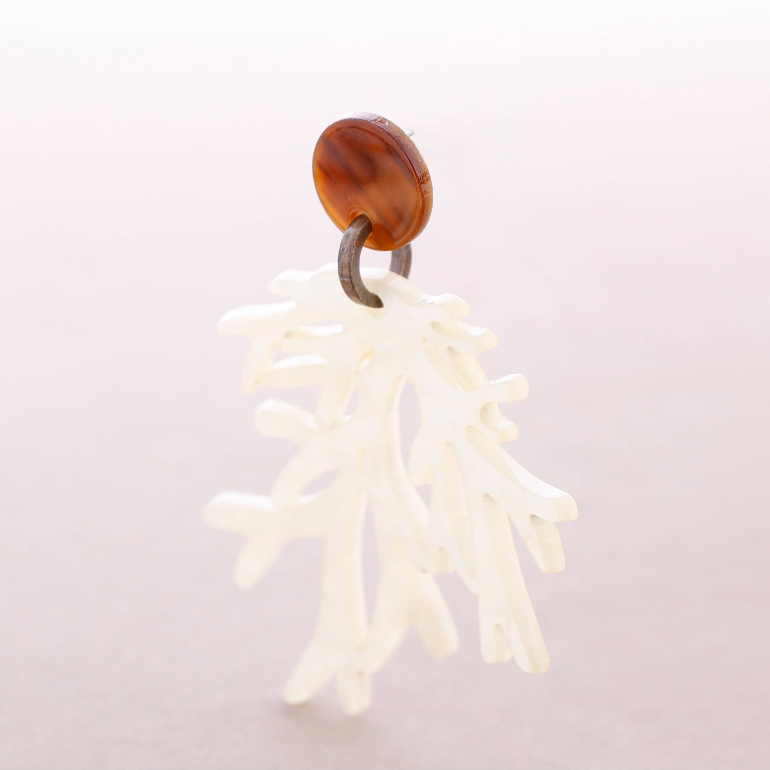 Sonata - Wholesale Snap Jewelry - Coral Resin Earrings4