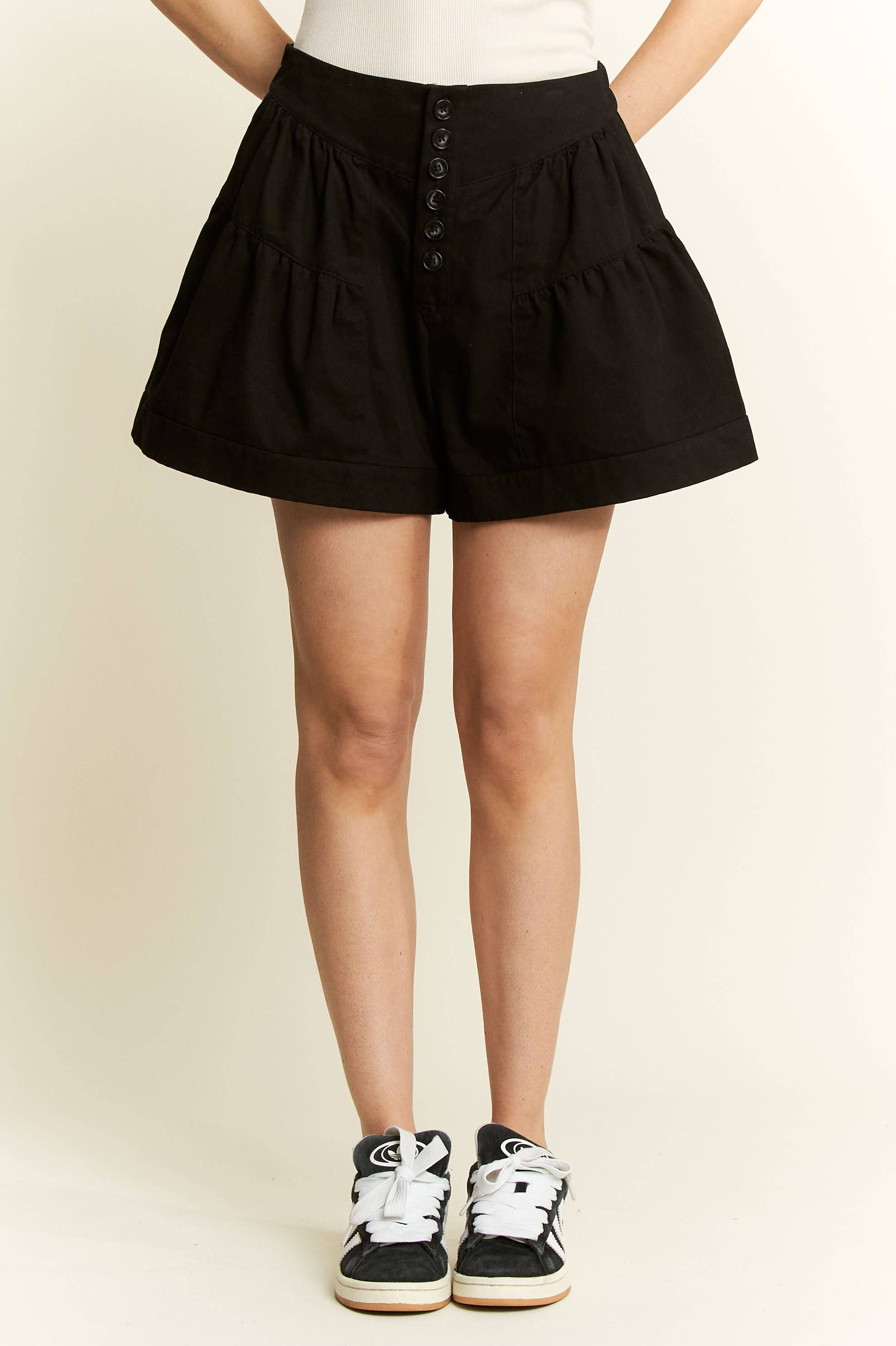 JADE BY JANE - Wholesale Shorts - Women's - SOLID HIGH WAIST RUFFLE PANTS26