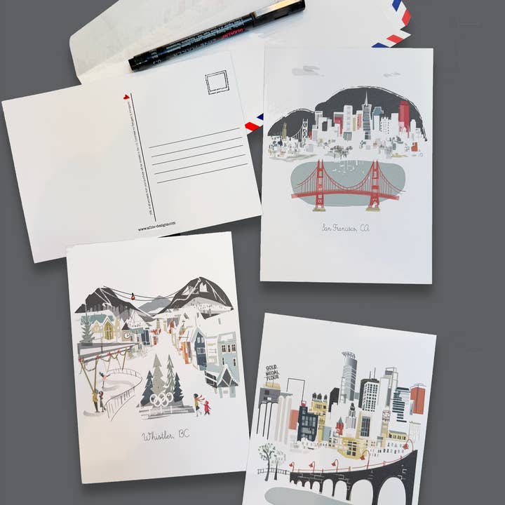 Albie Designs - Wholesale Postcard - Whistler Postcard 5x71