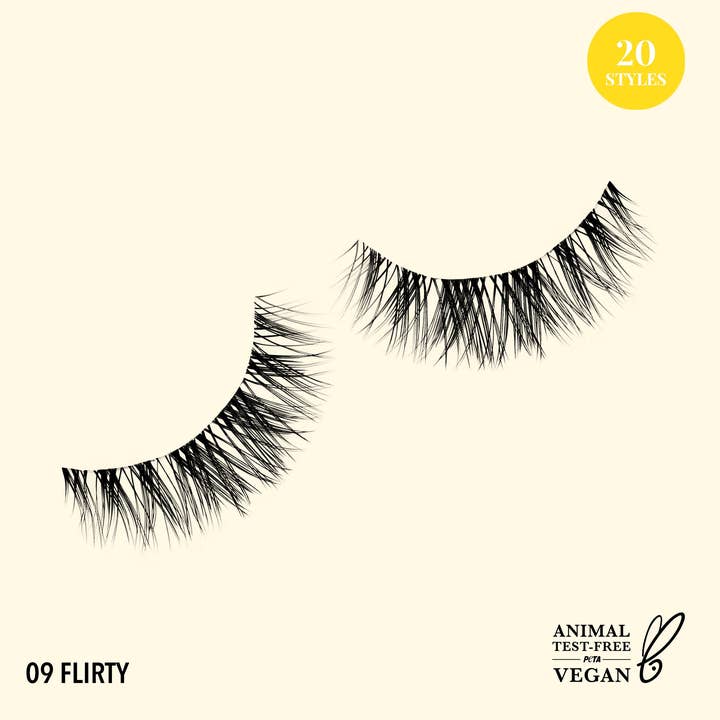 Moira Cosmetics - Wholesale False/Fake Eyelashes - Natural Effect Bionic Vegan Faux Lashes (009, Flirty)0