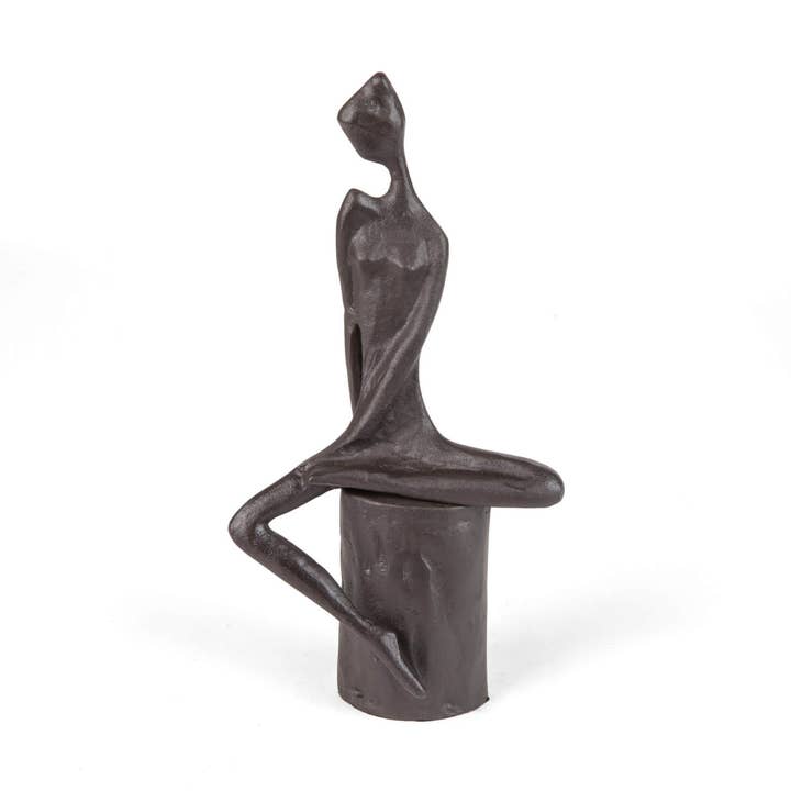 Woman in Reflection Cast Iron Sculpture for wholesale by Danya B
