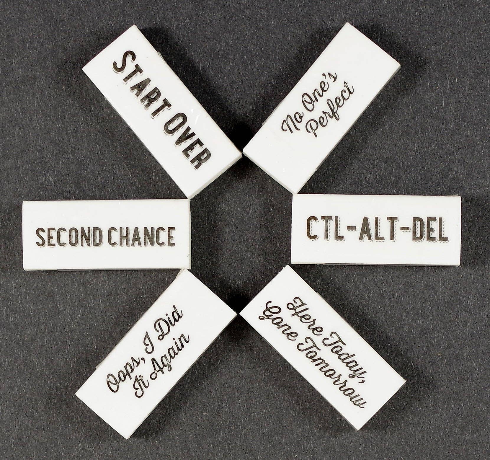 Peter Pauper Press - Wholesale Eraser - Second Chance Erasers (Set of 6)1
