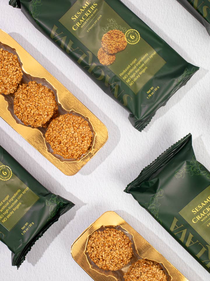 Sesame Crackers Pistachio - Snacklava® | 20 Pack for wholesale by Dar Baklava, LLC