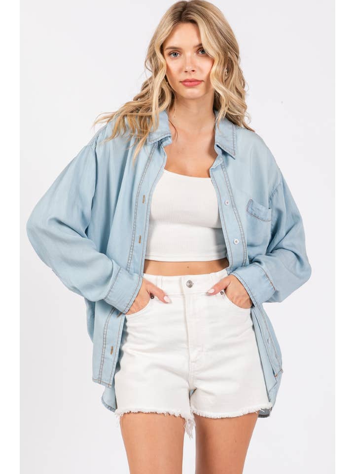 ZiA Apparel – wholesale Buttoned-down shirt – Women's – V-NECK LAPEL COLLAR SHIRT 14